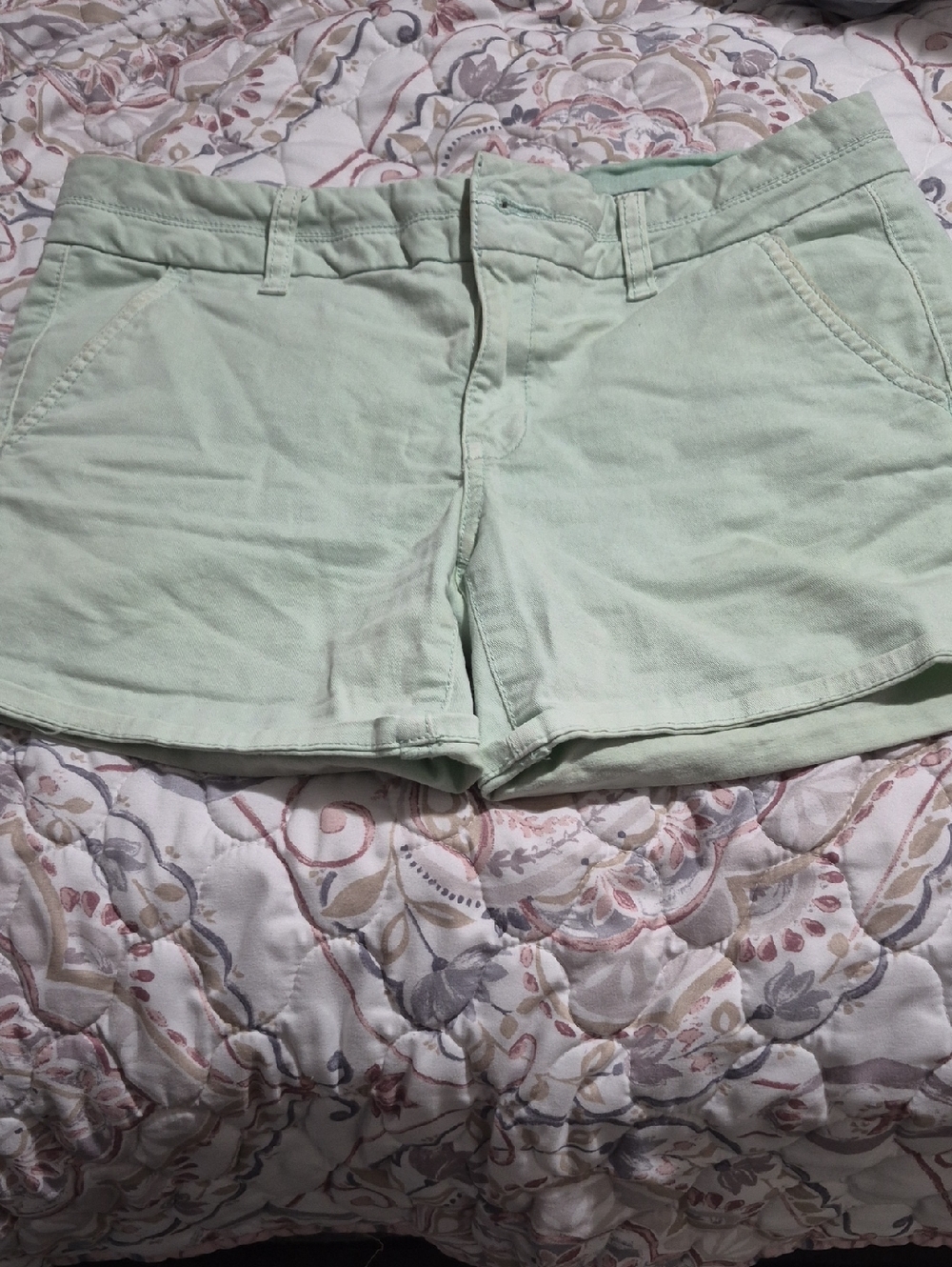 American Eagle Outfitters Light Mint High-Waist Women's Shorts
